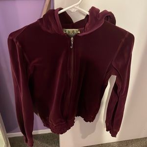 Juicy Couture Y2K Velour maroon zip up
